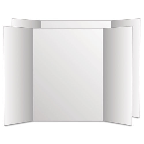 Two Cool Tri-Fold Poster Board, 28 x 40, White/White, 12/Carton-(GEO27136)