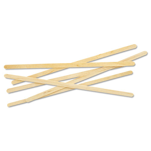 Renewable Wooden Stir Sticks, 7", 1,000/Pack, 10 Packs/Carton-(ECONTSTC10CCT)