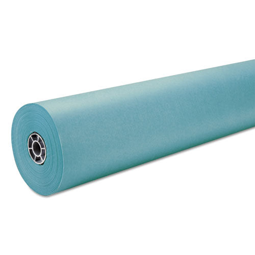 Rainbow Duo-Finish Colored Kraft Paper, 35 lb Wrapping Weight, 36" x 1,000 ft, Aqua-(PAC63160)