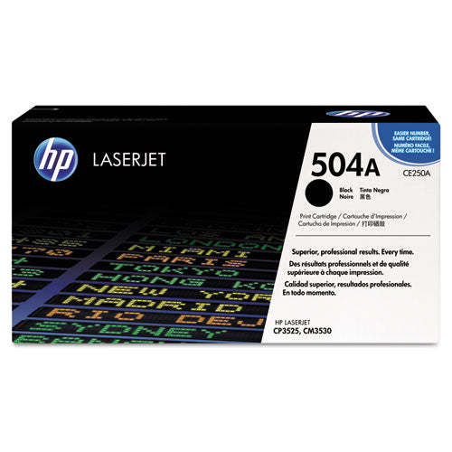 HP 504A, (CE250A) Black Original LaserJet Toner Cartridge-(HEWCE250A)