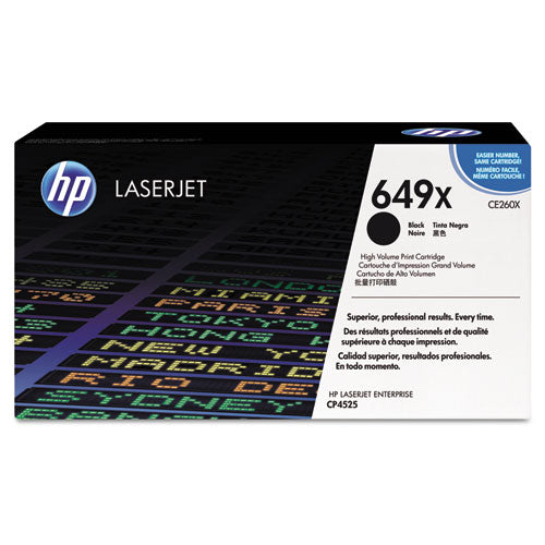 HP 649X, (CE260X) High-Yield Black Original LaserJet Toner Cartridge-(HEWCE260X)