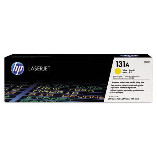 HP 131A, (CF212A) Yellow Original LaserJet Toner Cartridge-(HEWCF212A)