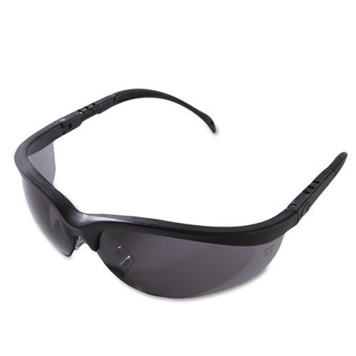 Klondike Safety Glasses, Matte Black Frame, Gray Lens, 12/Box-(CRWKD112BX)