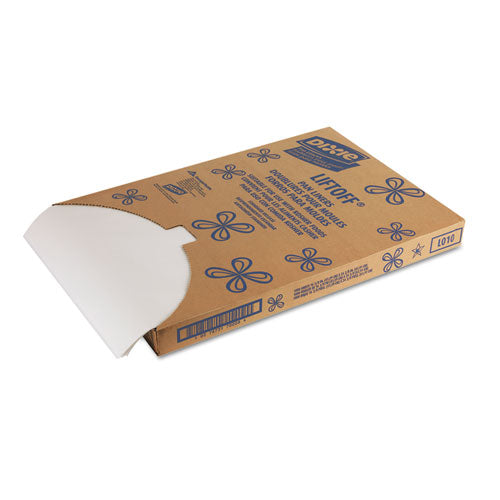 Greaseproof Liftoff Pan Liners, 16.38 x 24.38, White, 1,000 Sheets/Carton-(DXELO10)