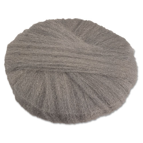 Radial Steel Wool Pads, Grade 0 (Fine): Cleaning and Polishing, 17" Diameter, Gray, 12/Carton-(GMA120170)