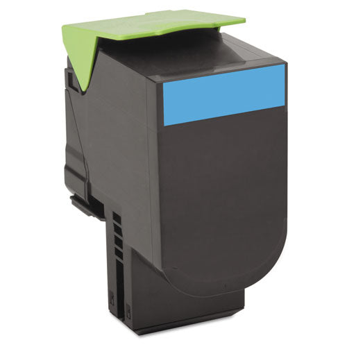 80C1XC0 Return Program Toner, 4,000 Page-Yield, Cyan-(LEX80C1XC0)
