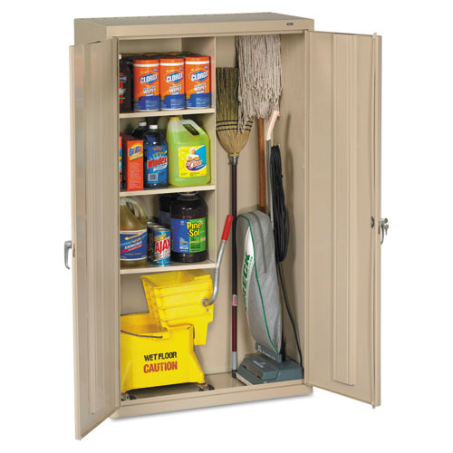 Janitorial Cabinet, 36w x 18d x 64h, Putty-(TNNJAN6618DHPY)