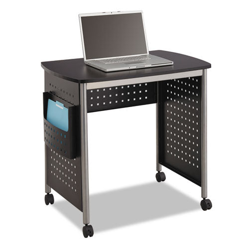 Scoot Desk, 32.25" x 22" x 30.5", Black/Silver-(SAF1907BL)