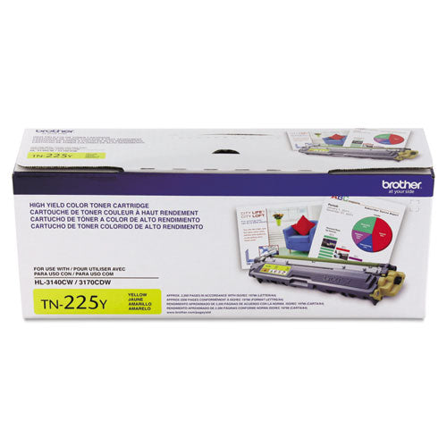 TN225Y High-Yield Toner, 2,200 Page-Yield, Yellow-(BRTTN225Y)