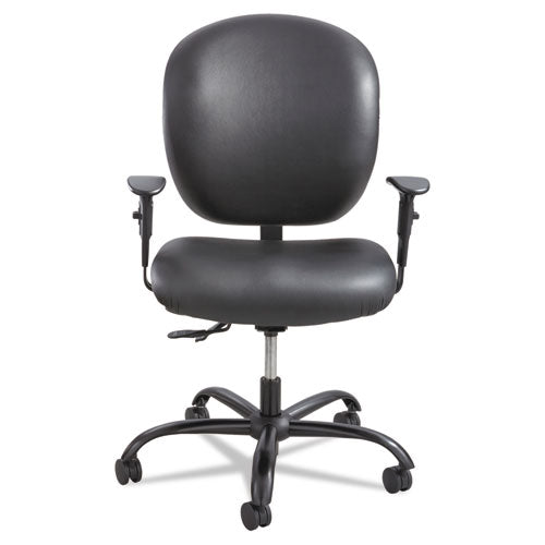 Alday Intensive-Use Chair, Supports Up to 500 lb, 17.5" to 20" Seat Height, Black Vinyl Seat/Back, Black Base-(SAF3391BV)