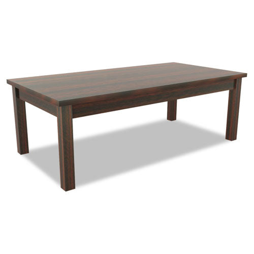 Alera Valencia Series Occasional Table, Rectangle, 47.25w x 19.13d x 16.38h, Mahogany-(ALEVA7548MY)