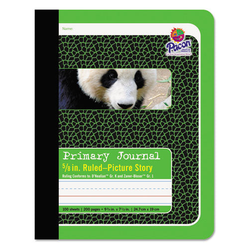 Primary Journal, DNealian K, Zaner-Bloser 1, Manuscript Format, Green Cover, (100) 9.75 x 7.5 Sheets-(PAC2428)