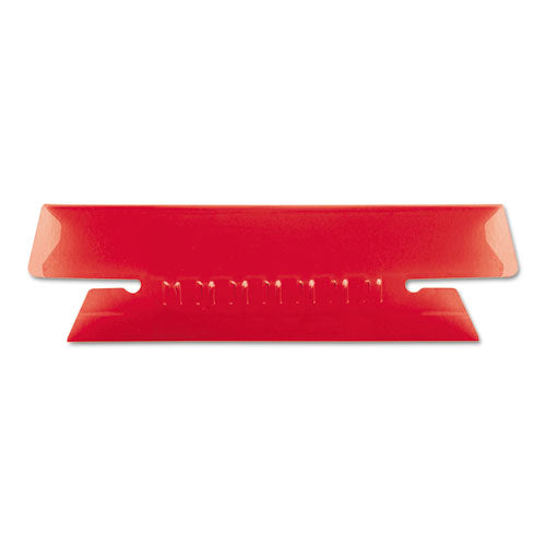 Transparent Colored Tabs For Hanging File Folders, 1/3-Cut, Red, 3.5" Wide, 25/Pack-(PFX4312RED)