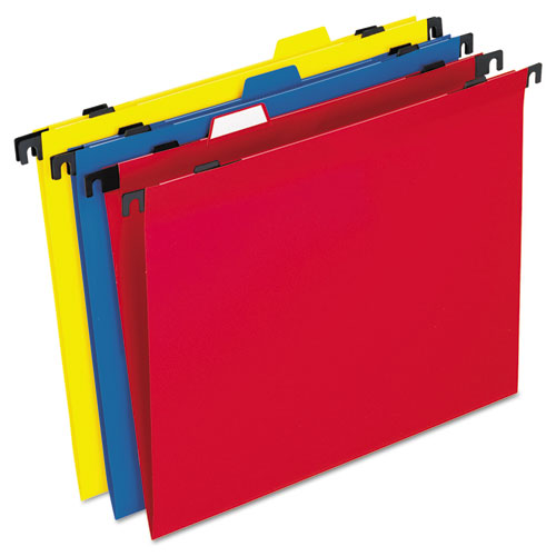 2-in-1 Colored Poly Folders with Built-in Tabs, Letter Size, 1/3-Cut Tabs, Assorted Colors, 10/Pack-(PFX99917)