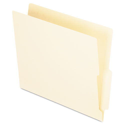 Manila End Tab Folders, 9.5" High Front, Straight 2-Ply Tabs, Letter Size, Manila, 100/Box-(PFXH114D)