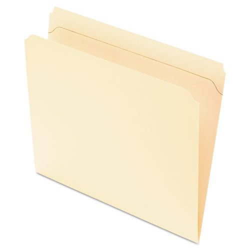 Reinforced Top File Folders, Straight Tabs, Letter Size, Manila, 100/Box-(PFXR752)