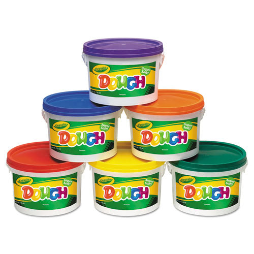 Modeling Dough Bucket, 3 lbs, Assorted Colors, 6 Buckets/Set-(CYO570016)