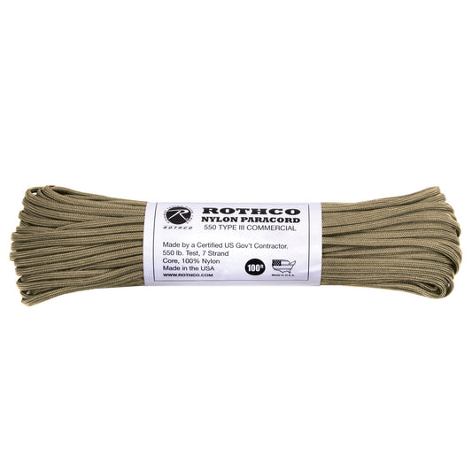 Rothco Nylon Paracord Type III 550 LB