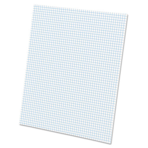 Quadrille Pads, Quadrille Rule (5 sq/in), 50 White (Heavyweight 20 lb Bond) 8.5 x 11 Sheets-(TOP22002)