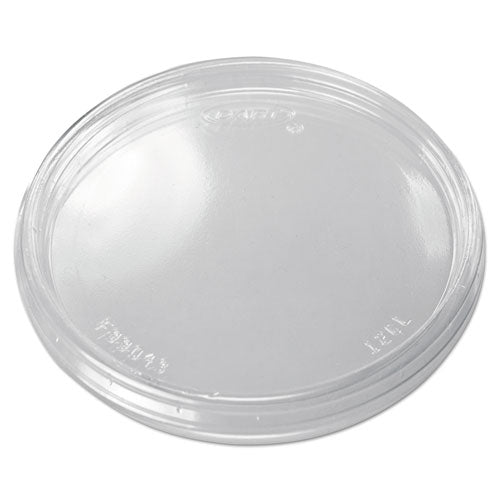 Non-Vented Cup Lids. Fits 10 oz to 14 oz Foam Cups, 6 oz to 8 oz Food Containers, 6 oz Bowls Clear, 1,000/Carton-(DCC12CLR)