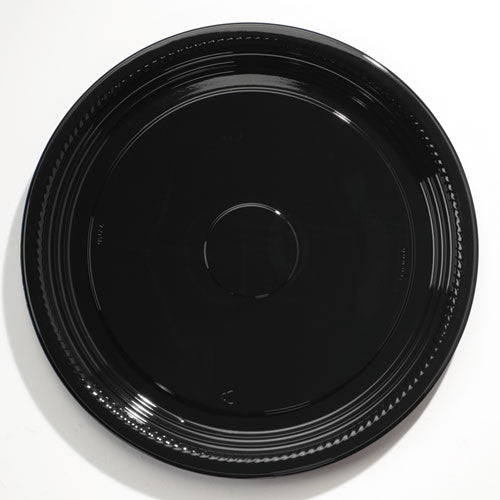 Caterline Casuals Thermoformed Platters, 18" Diameter, Black, Plastic, 25/Carton-(WNAA518PBL)