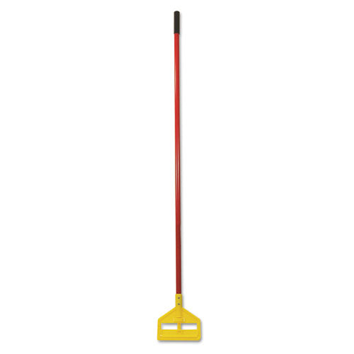 Invader Fiberglass Side-Gate Wet-Mop Handle, 60", Red/Yellow-(RCPH146RED)