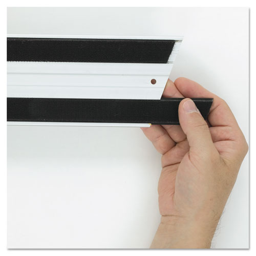 Hook and Loop Replacement Strips, 1.1" x 18", Black-(RCPQ180BLACT)