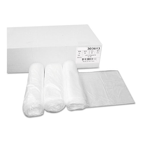 High Density Can Liners, 30 gal, 10 microns, 30" x 36", Natural, 25 Bags/Roll, 20 Rolls/Carton-(GEN303613)