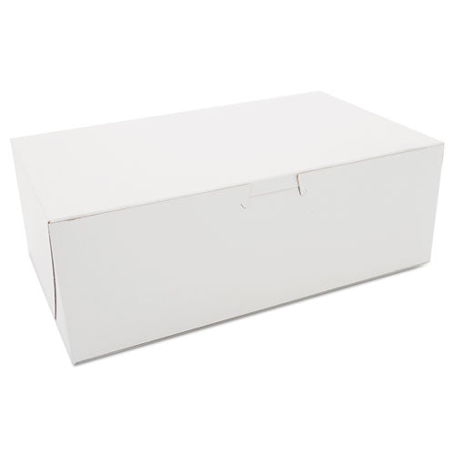 White One-Piece Non-Window Bakery Boxes, 10 x 6 x 3.5, White, Paper, 250/Bundle-(SCH1017)