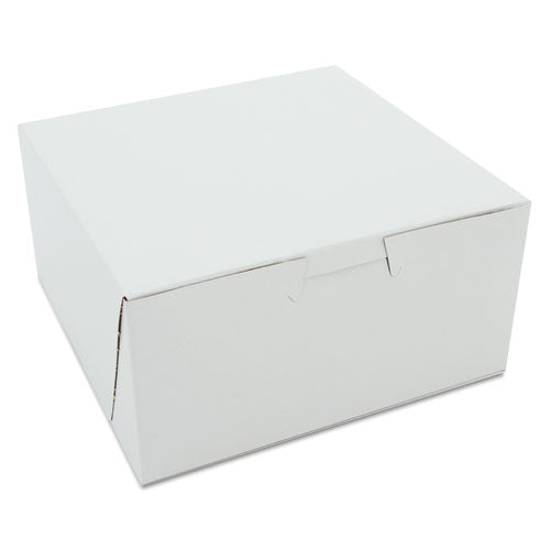 White One-Piece Non-Window Bakery Boxes, 6 x 6 x 3, White, Paper, 250/Carton-(SCH0905)