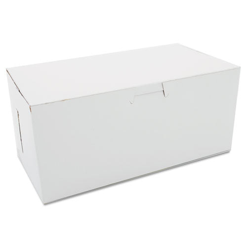 White One-Piece Non-Window Bakery Boxes, 4 x 9 x 5, White, Paper, 250/Carton-(SCH0949)