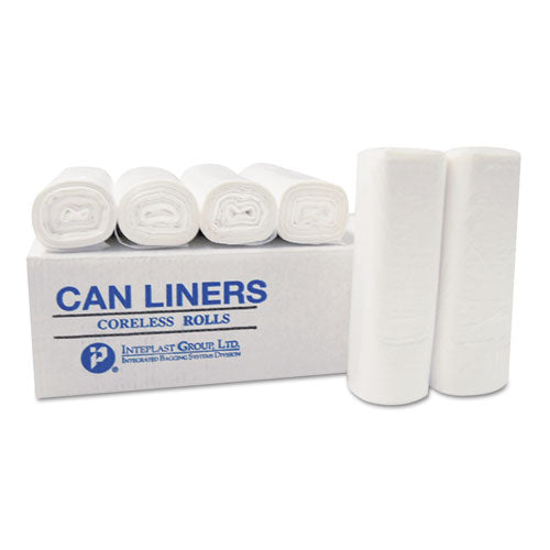 High-Density Commercial Can Liners, 7 gal, 6 microns, 20" x 22", Clear, 2,000/Carton-(IBSEC202206N)