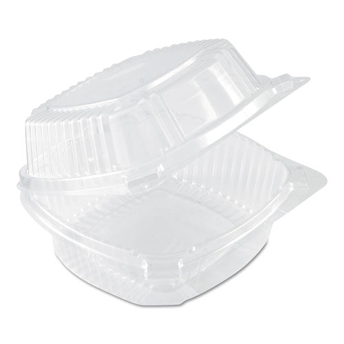 ClearView SmartLock Hinged Lid Container, 20 oz, 5.75 x 6 x 3, Clear, Plastic, 500/Carton-(PCTYCI81160)