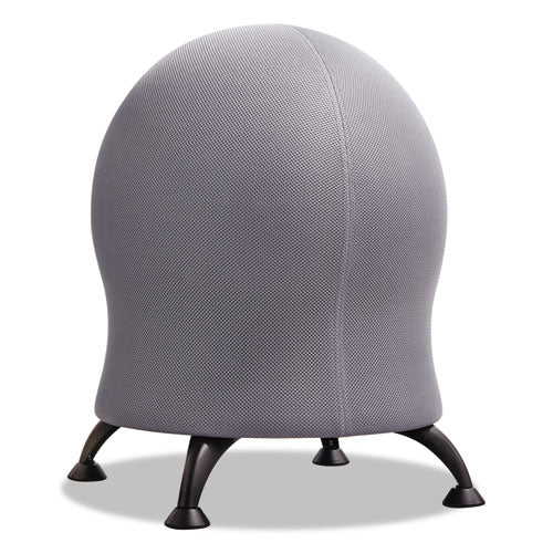 Zenergy Ball Chair, Backless, Supports Up to 250 lb, Gray Fabric Seat, Black Base-(SAF4750GR)