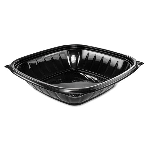 PresentaBowls Pro Black Square Bowls, 32 oz, 8.5 x 8.5 x 2, Plastic, 63/Bag, 4 Bags/Carton-(DCCB32SB)