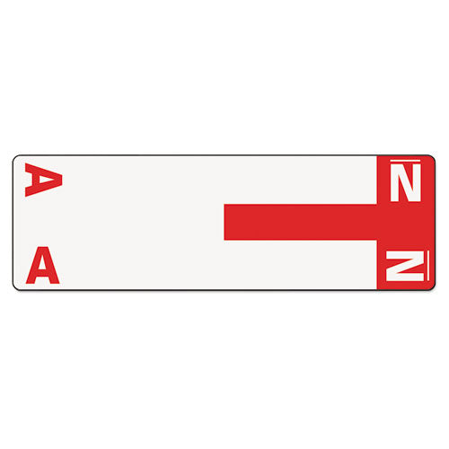 AlphaZ Color-Coded First Letter Combo Alpha Labels, A/N, 1.16 x 3.63, Red/White, 5/Sheet, 20 Sheets/Pack-(SMD67152)