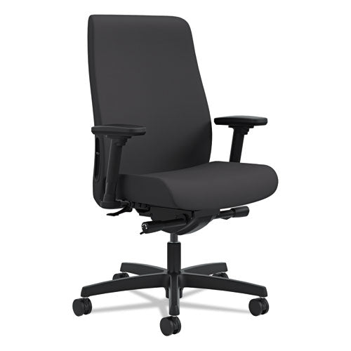 Endorse Upholstered Mid-Back Work Chair, Supports Up to 300 lb, 17.5" to 21.75" Seat Height, Black-(HONLWU2ACU10)