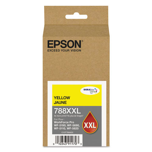 T788XXL420 (788XXL) DURABrite Ultra XL PRO High-Yield Ink, Yellow-(EPST788XXL420)