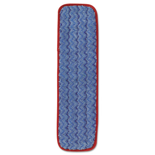 Microfiber Wet Mopping Pad, 18.5" x 5.5" x 0.5", Red-(RCPQ410RED)