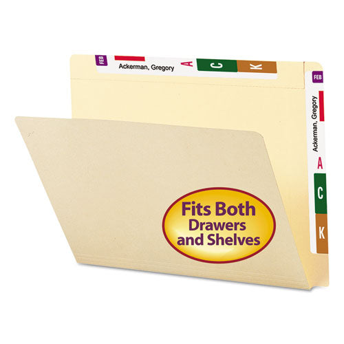 Heavyweight Manila End Tab Conversion File Folders, Straight Tabs, Letter Size, 0.75" Expansion, Manila, 100/Box-(SMD24190)