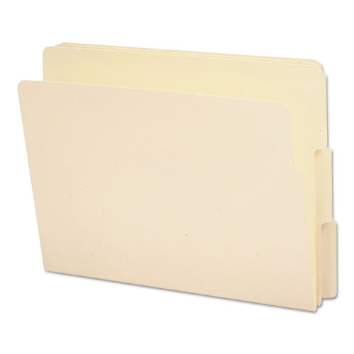 End Tab File Folder, 1/3-Cut Tabs: Assorted, Letter Size, 0.75" Expansion, Manila, 100/Box-(SMD24130)