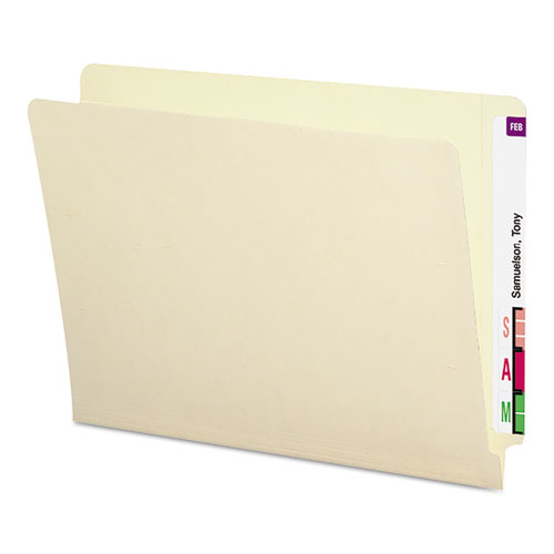 Shelf-Master Heavyweight Manila End Tab Folders, Straight Tabs, Letter Size, 0.75" Expansion, Manila, 50/Box-(SMD24210)