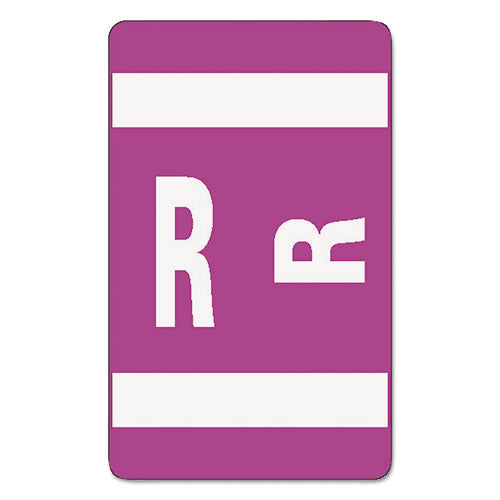 AlphaZ Color-Coded Second Letter Alphabetical Labels, R, 1 x 1.63, Purple, 10/Sheet, 10 Sheets/Pack-(SMD67188)