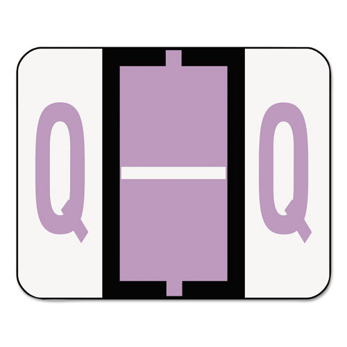 A-Z Color-Coded End Tab Filing Labels, Q, 1 x 1.25, White, 500/Roll-(SMD67087)