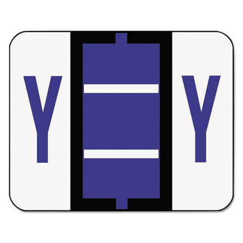 A-Z Color-Coded End Tab Filing Labels, Y, 1 x 1.25, White, 500/Roll-(SMD67095)
