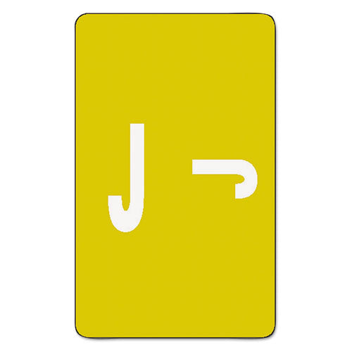 AlphaZ Color-Coded Second Letter Alphabetical Labels, J, 1 x 1.63, Yellow, 10/Sheet, 10 Sheets/Pack-(SMD67180)