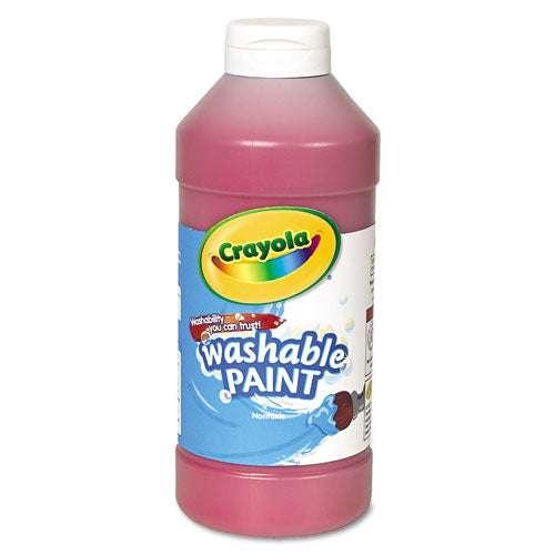 Washable Paint, Red, 16 oz Bottle-(CYO542016038)