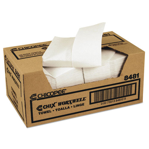 Durawipe Shop Towels, 13 x 15, Z Fold, White, 100/Carton-(CHI8481)