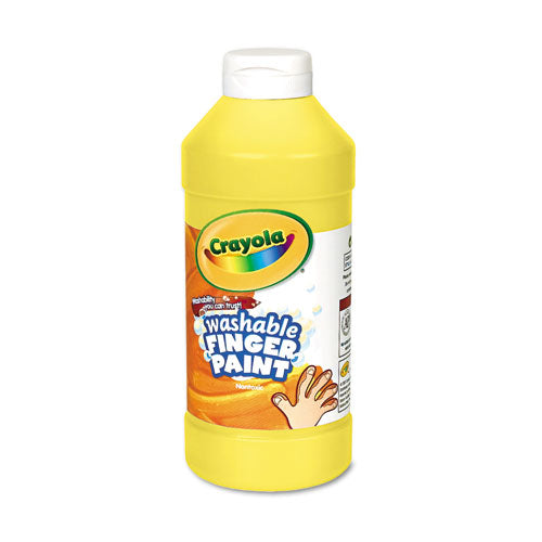 Washable Fingerpaint, Yellow, 16 oz Bottle-(CYO551316034)