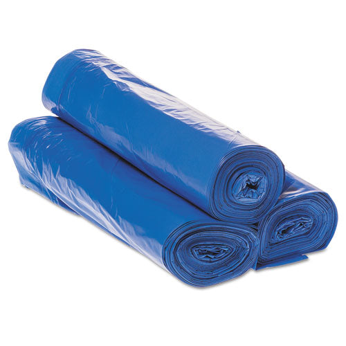 Draw-Tuff Institutional Draw-Tape Can Liners, 30 gal, 1 mil, 30.5" x 40", Blue, 25 Bags/Roll, 8 Rolls/Carton-(IBSDTH3040B)